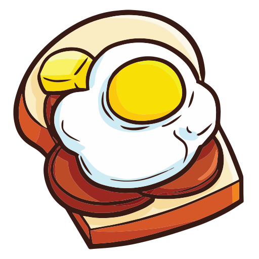 Fried egg cartoon icon 18800581 PNG