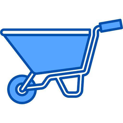 Wheelbarrow Generic Blue icon