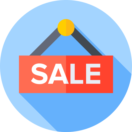 señal de venta icono gratis