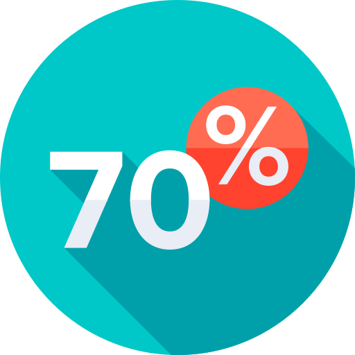 70 por cento grátis ícone 70 por cento grátis ícone