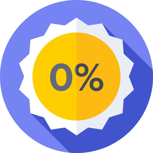 0 pour cent Icône gratuit 0 pour cent Icône gratuit