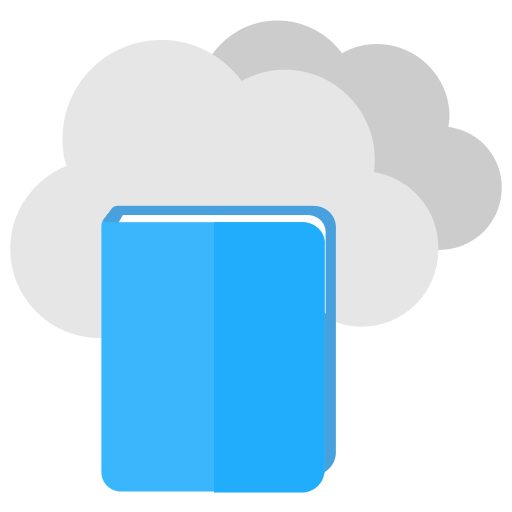 biblioteca en la nube icono gratis