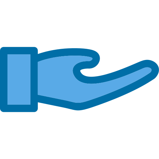 Hand Generic Blue icon