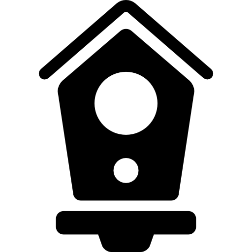 casa de madera para pájaros icono gratis