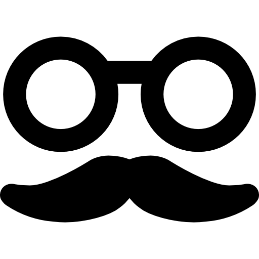 bigote y gafas icono gratis