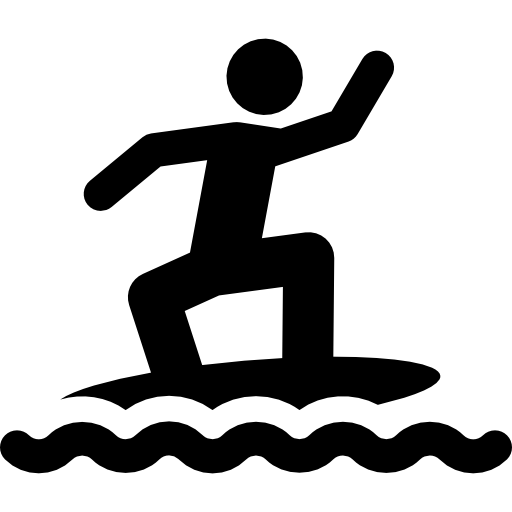 Surfer surfing Pictograms Fill icon