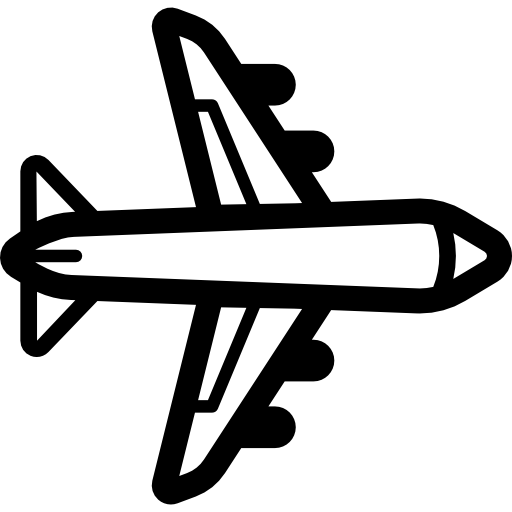 avión volando icono gratis