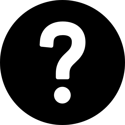 Question mark in dark circle - Free shapes icons