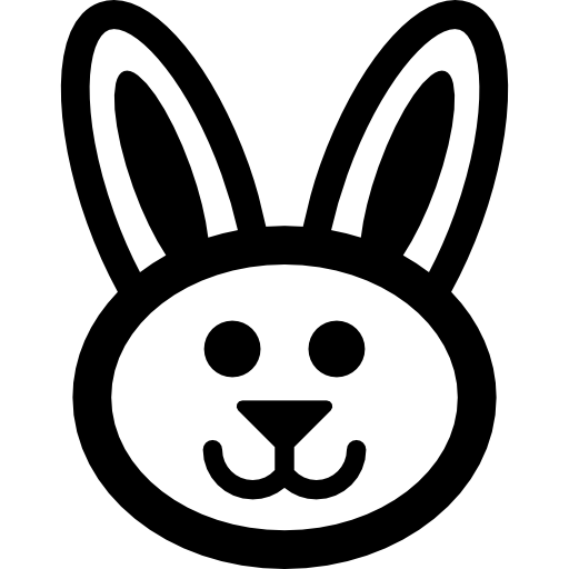 conejito de pascua feliz icono gratis