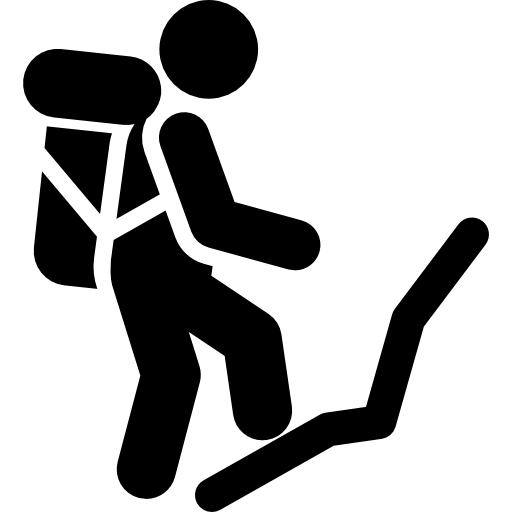 Man in Hike  free icon