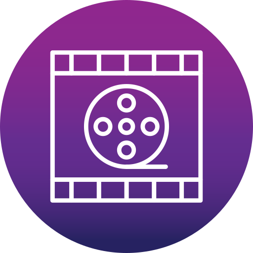 carrete de película icono gratis