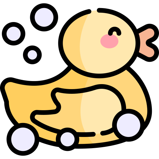 Rubber duck Kawaii Lineal color icon