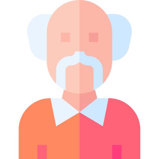 Old man Basic Straight Flat icon