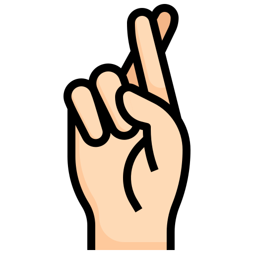 Crossing fingers - Free hands and gestures icons