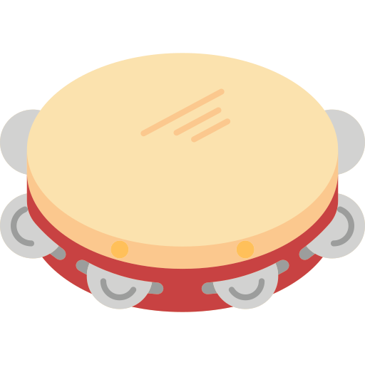 Tambourine Amethys Design Flat icon