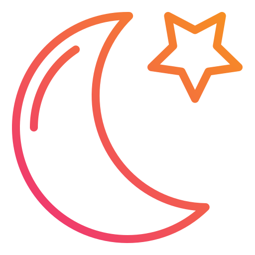 luna y estrellas icono gratis