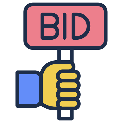 Bid Generic Outline Color icon