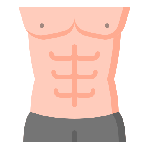 Sixpack abs Icon - Download in Colored Outline Style