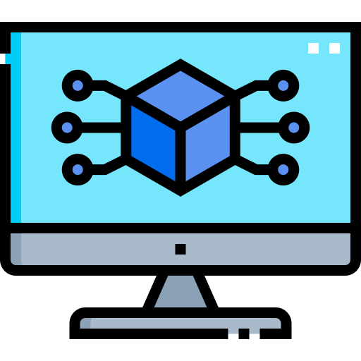 cadena de bloques icono gratis