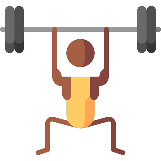 Weightlifting Puppet Characters Flat icon