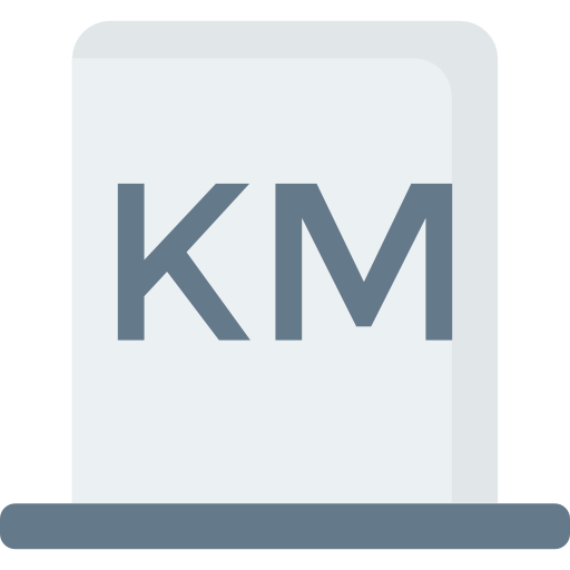 Kilometer free icon
