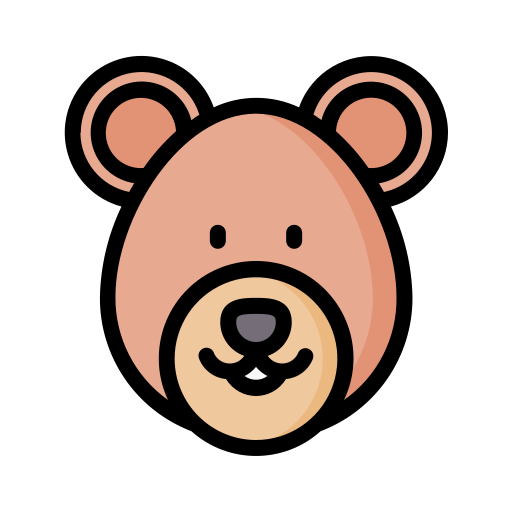 Bear Generic Outline Color icon