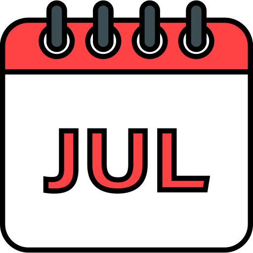 mes de julio icono gratis