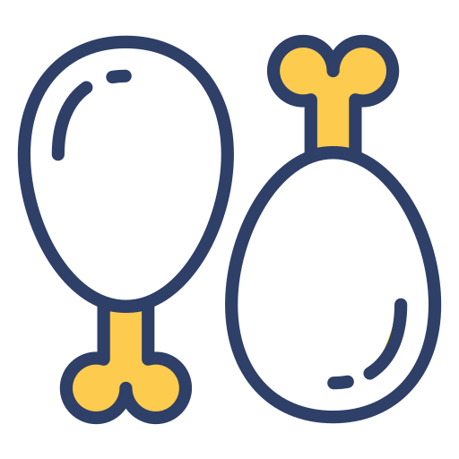 pierna de pollo icono gratis