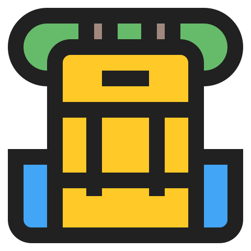 Backpack Generic Outline Color icon