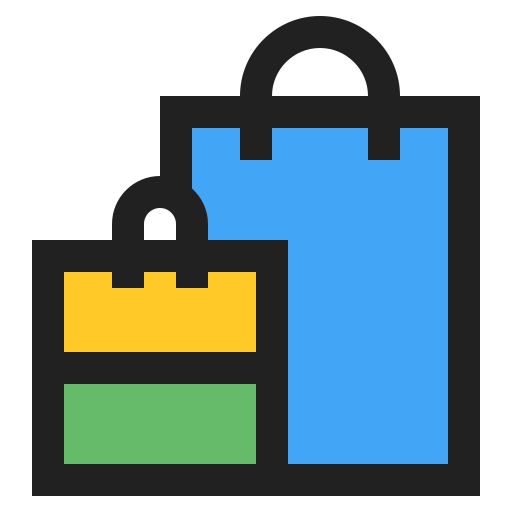 Shopping bag Generic Outline Color icon