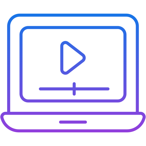 video lección icono gratis