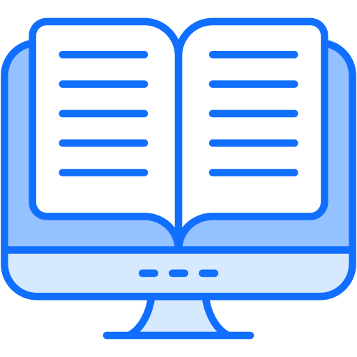 Online learning Generic Blue icon