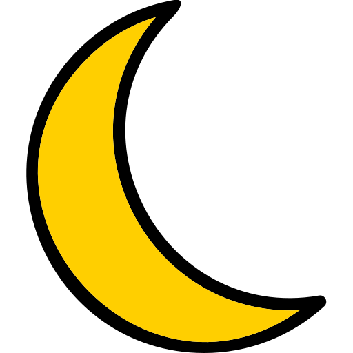 Moon Generic Outline Color icon