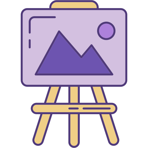 pintura de caballete icono gratis