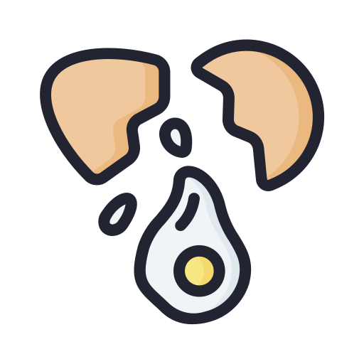 Cracked egg Generic Outline Color icon