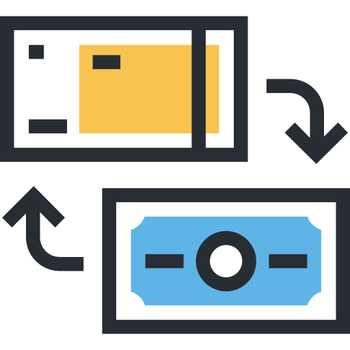 cambio de dinero icono gratis