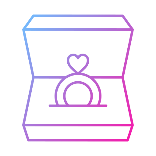 anillo de compromiso icono gratis