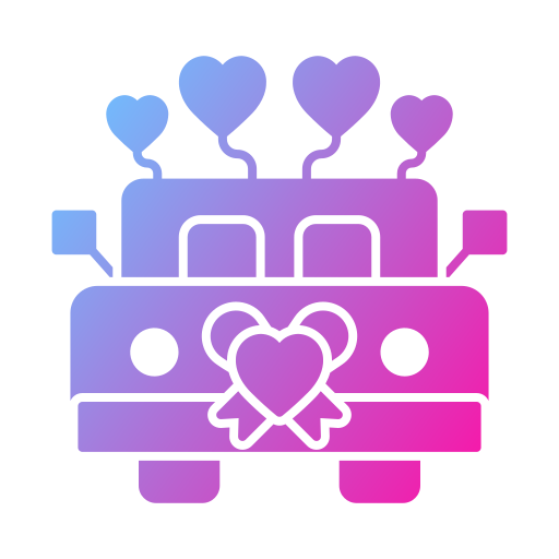 coche de bodas icono gratis