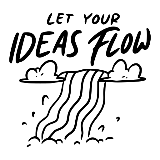 deja fluir tus ideas gratis sticker