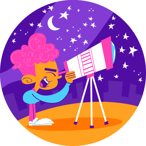 telescopio gratis sticker