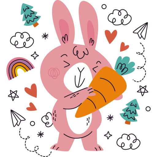 Bunny Cute Sticker - Bunny Cute Kawaii - Discover & Share GIFs