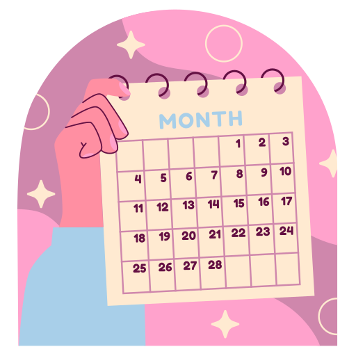Calendar Stickers Free time and date Stickers