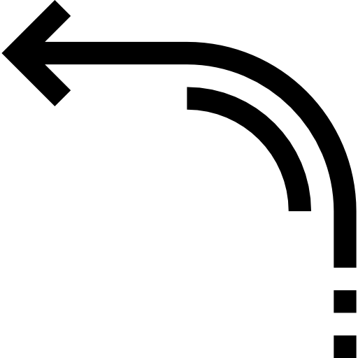 Curved arrow free icon