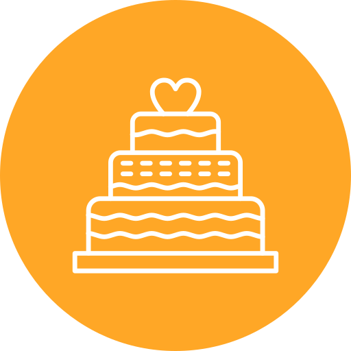 pastel de bodas icono gratis