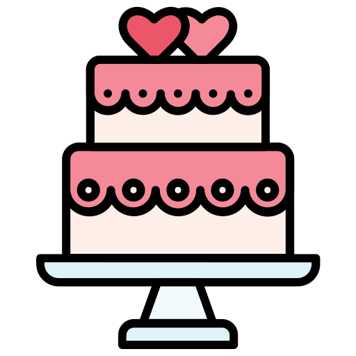 pastel de bodas icono gratis