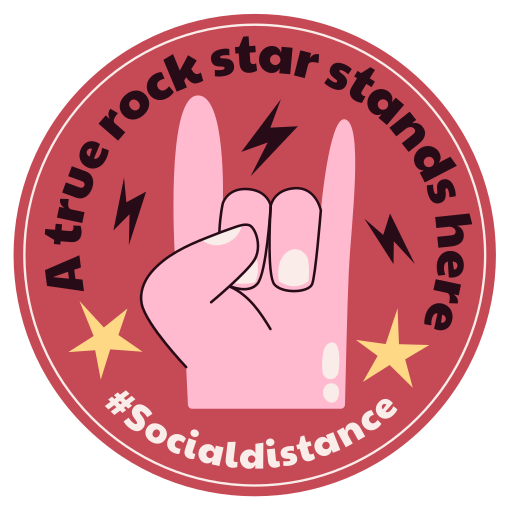 distanciamiento social gratis sticker