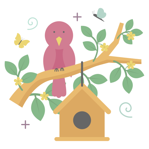 Bird house Stickers - Free nature Stickers