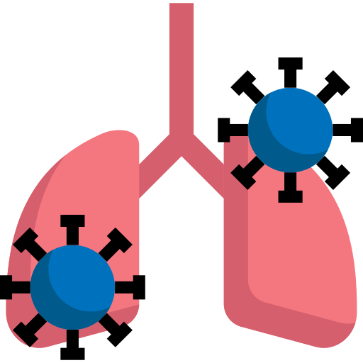 pulmones infectados icono gratis