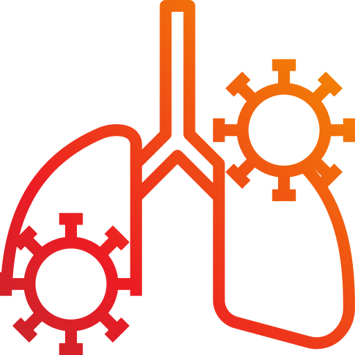 Infected Lungs Generic Gradient Icon