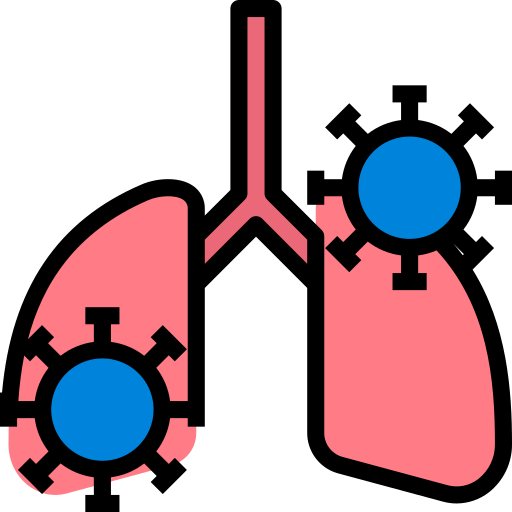 pulmones infectados icono gratis